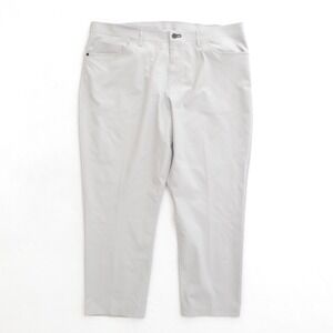Public Rec All Day Pants Mens 40x26 MEASURED Gray Poly Flat Front Casual Golf
